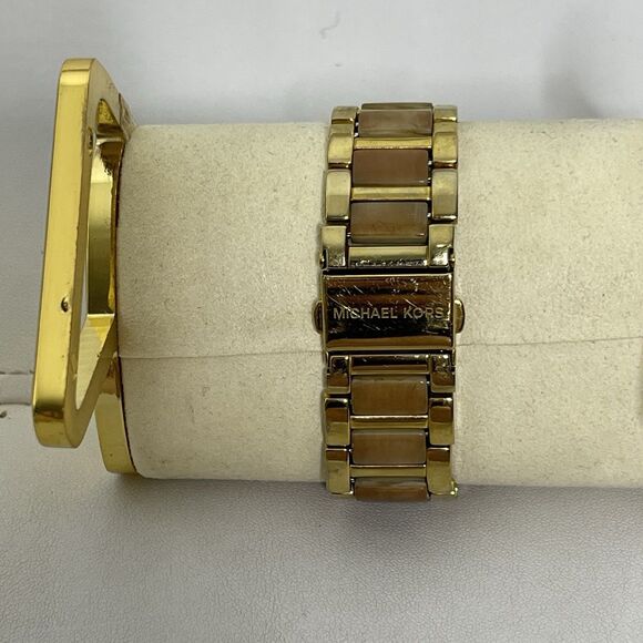Michael Kors Watch Gold Tortoise Band Chronograph MK5660 Runway Dial Quartz WORK main image 7